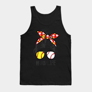 Womens  Life Softball Baseball Mothers Day Tank Top